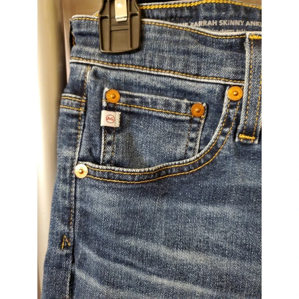 AG Adriano Goldschmied Jeans Womens 29R The‎ Farrah Skinny Ankle Raw Hem Hi-Rise
